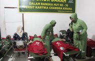 Hari Ulang Tahun (HUT) Persit Kartika Chandra Kirana yang ke-76 Gelar kegiatan Bhakti sosial donor darah di Kantor PMl Kabupaten lnhil