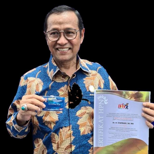 H Syafriadi Doktor Hukum Pers Calonkan Diri Ketua PWI 2022-2027