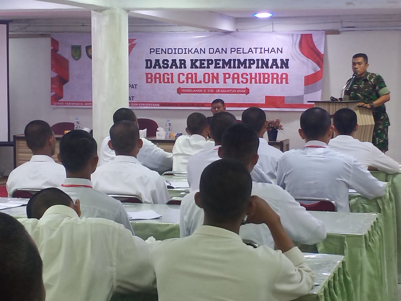 Mewakili Dandim,Pasiter Dim 0314/Inhil Berikan Materi Kepada Calon Paskibraka