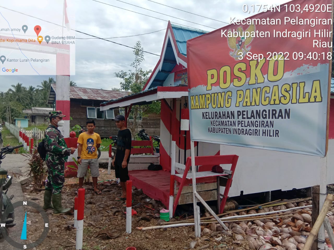 Di Kampung Pancasila, Serda Erik Arianto Babinsa Koramil 10/Pelangiran Laksanakan Penyuluhan Penting