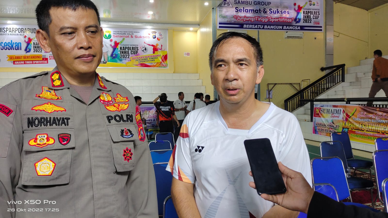 Dr. H. Ferryandi, ST, MM, MT mengapresiasi dan berpartisipasi langsung pada turnamen Badminton Kapolres Cup 2022,