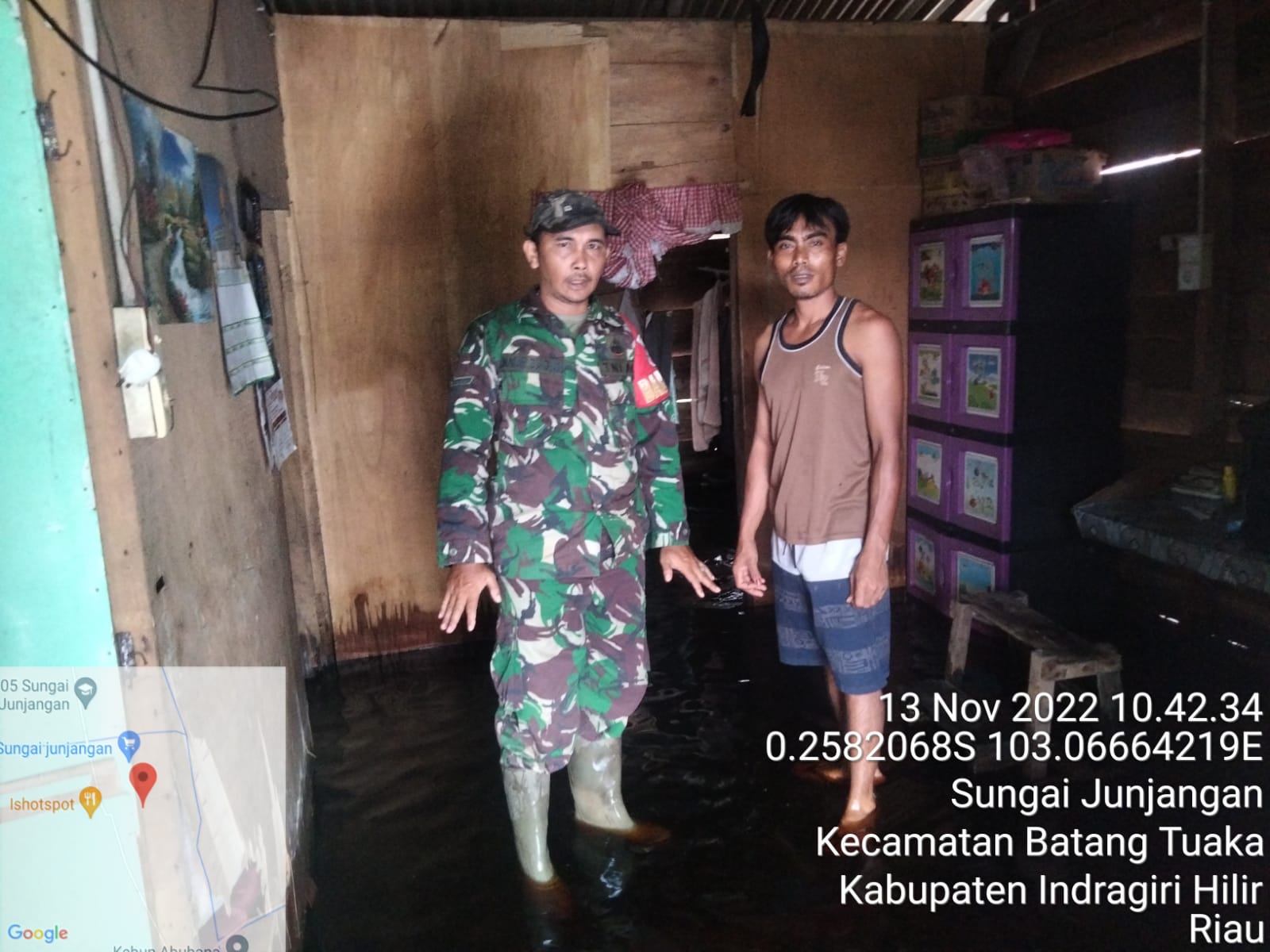 Serda Nasir Siagian Monitor Desa Banjir