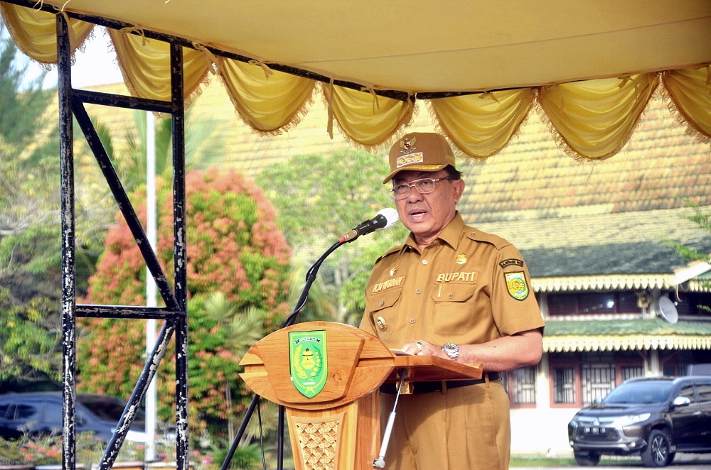 Apel Gabungan Perdana Th. 2023 Di Lingkungan Pemkab. Inhil, Bupati Inhil Tekankan Disiplin Kerja dan Pelayanan Kepada Masyarakat