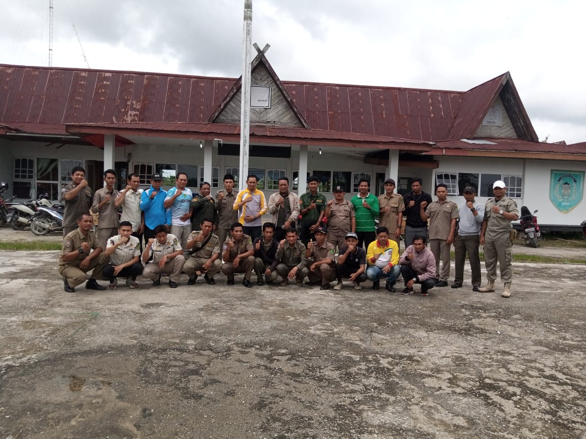 Kunjungan kerja bidang linmas satuan polisi pamong praja kab. Inhil ke kecamatan keritang