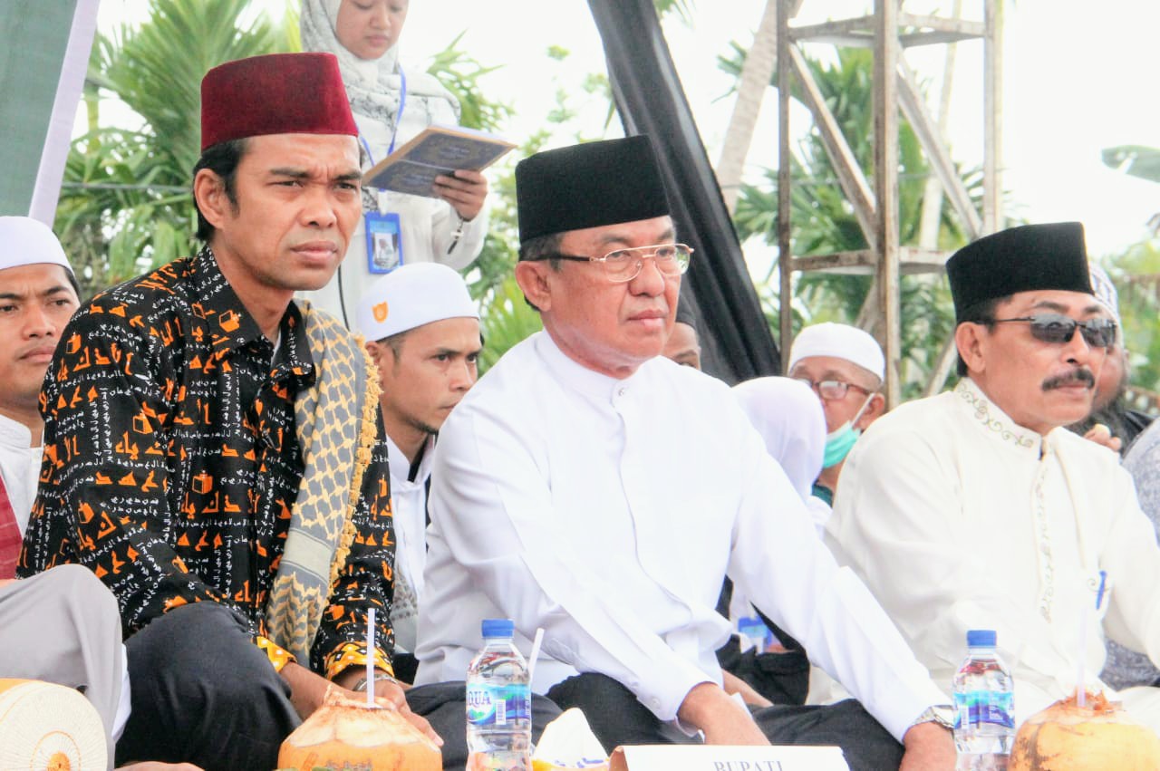 Lautan Manusia Menghadiri Tablig Akbar UAS Di Desa Pulai Indah “Bupati H.M.Wardan sampaikan Kuatkan Ukhuwan Islamiyah dalam bermasyarakat