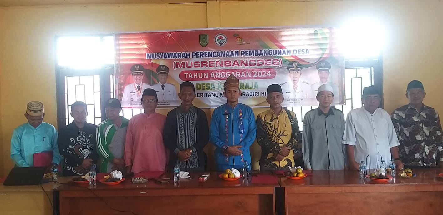 Camat Keritang Hadiri Musrenbang Desa dan Rembuk Stunting di Desa Kayu Raja 