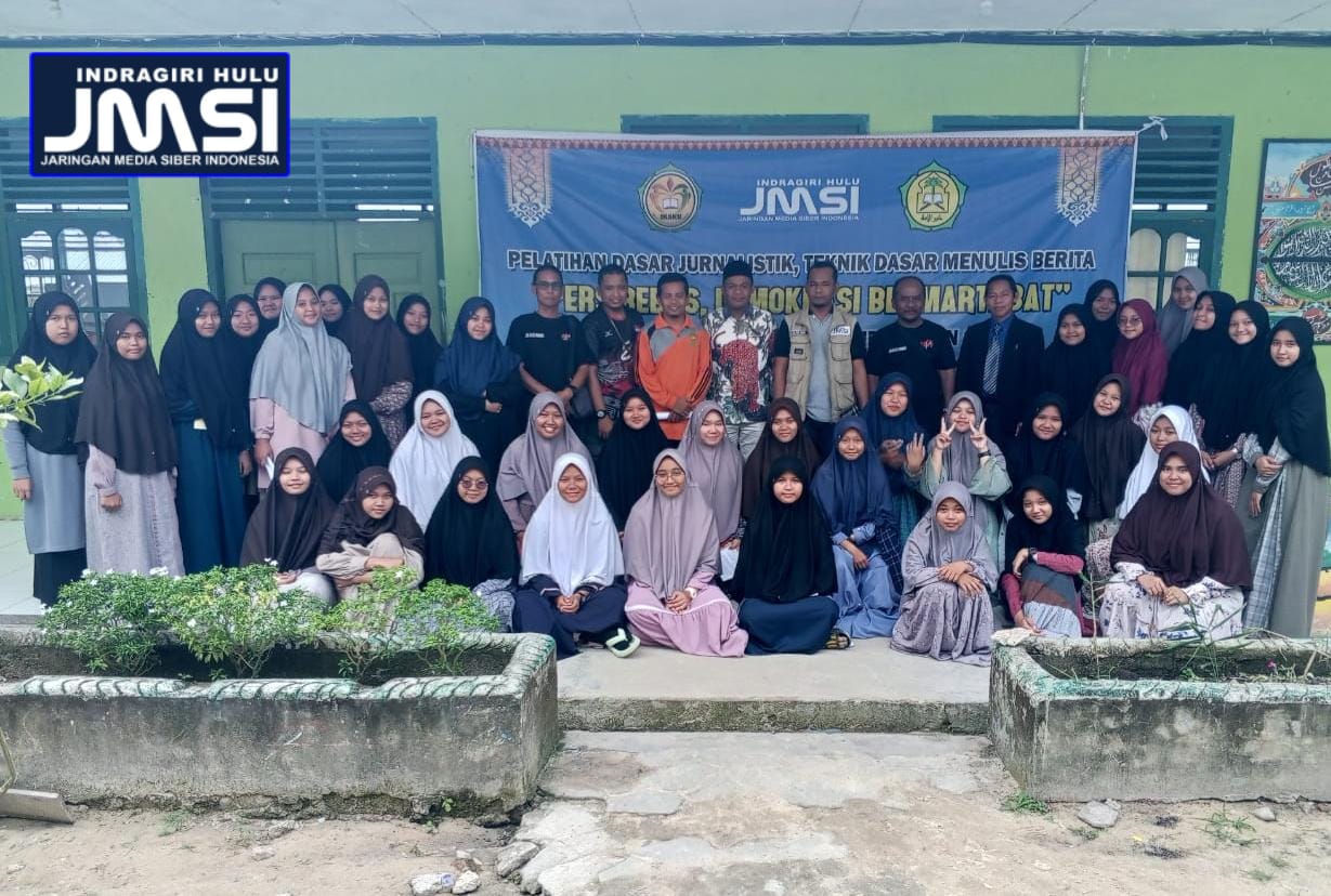 Rangkaian HUT JMSI dan HPN 2023 di Inhu, Santri Khairul Ummah Diajarkan Buat Berita