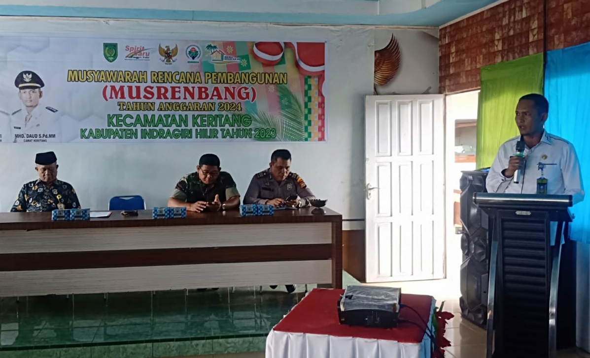 Kecamatan Keritang Gelar Musrenbang Secara Online dan Ofline