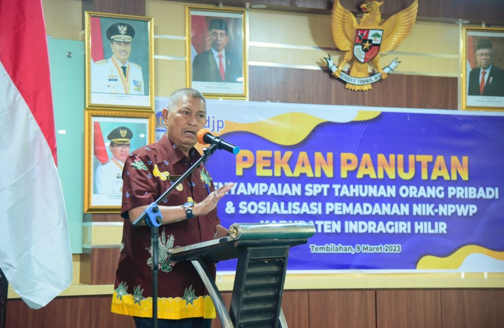Pekan Panutan Penyampaian SPT Tahunan, Wabup Inhil H.Syamsuddin Uti Ajak ASN dan Masyarakat Inhil Jalankan Kewajiban Perpajakan.