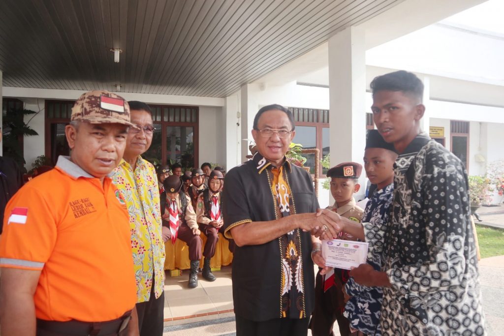 Bupati Inhil Terima Kunjungan Silaturahmi Peserta LT IV Pramuka