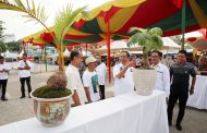 Meriahkan HPN,Bupati Inhil H.M.Wardan Melihat langsung Bonsai Kelapa yang dipertandingkan