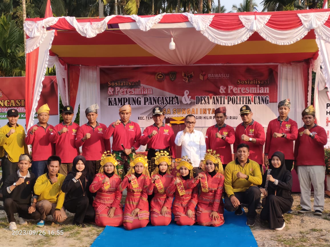 Sungai Intan Resmi Menyandang Desa Anti Politik Uang,Kampung Pancasila dan Microba Village,Ini Harapan Ahmad Ependi