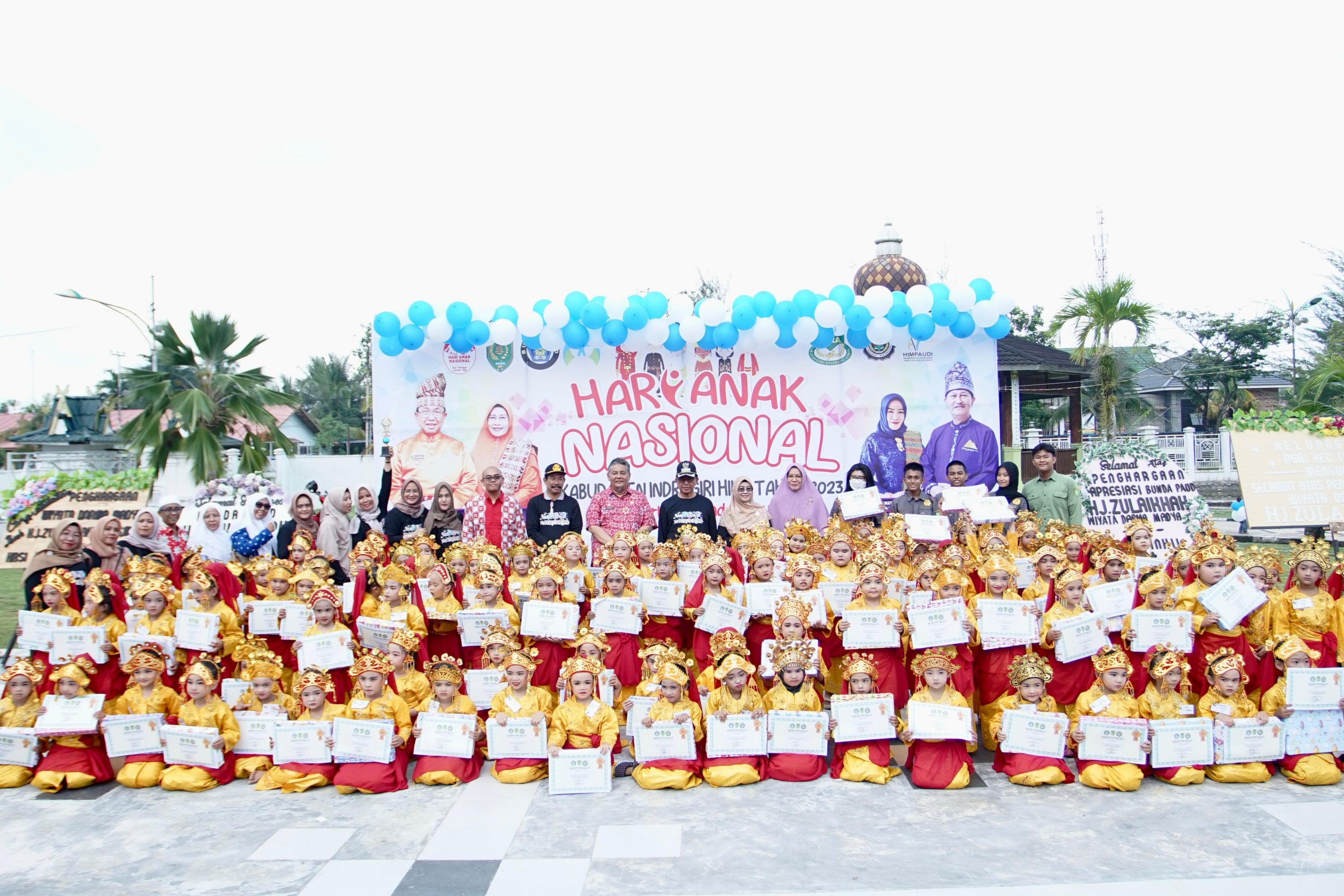 Tari Massal 150 Anak Meriahkan Puncak Perayaan HAN 2023 di Inhil