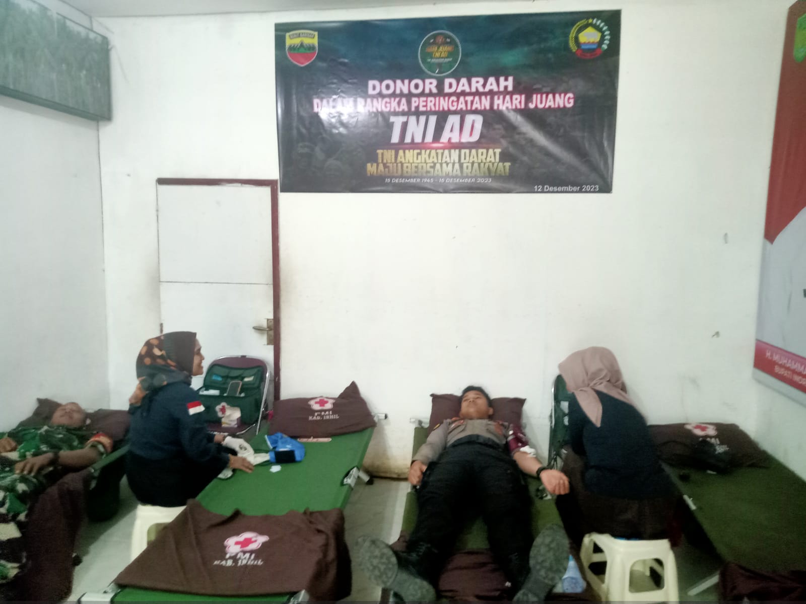 Memperingati hari juang TNI AD tahun 2023, Kodim 0314/Inhil menggelar aksi donor darah