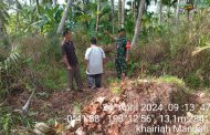 Kopda Sudarwis Monitoring Karhutlah di Kelurahan Mandah
