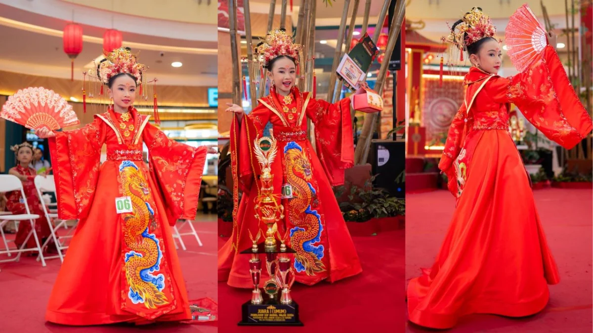 Model Cilik Asal Inhil, Keizia Shanum Anaqi, Raih Juara I Umum Top Model Imlek 2026