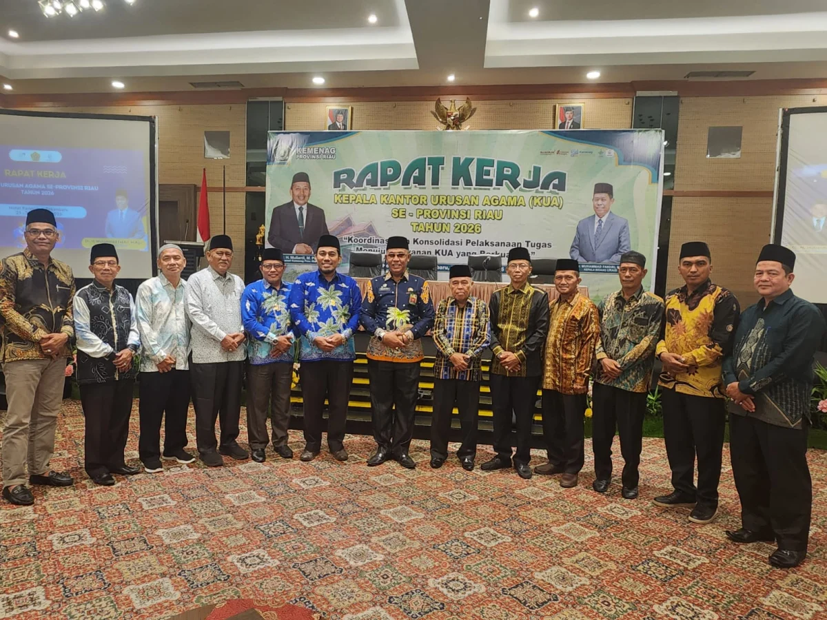 Kakan Kemenag Inhil Beserta Seluruh Kepala KUA Hadiri Raker Wilayah di Pekanbaru