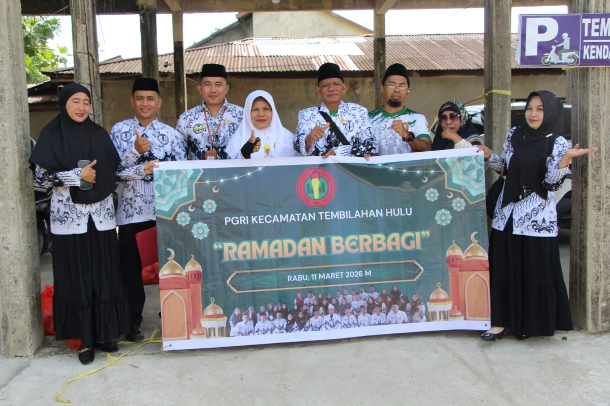 Ramadhan Berbagi, PGRI Tembilahan Hulu Salurkan Paket Sembako