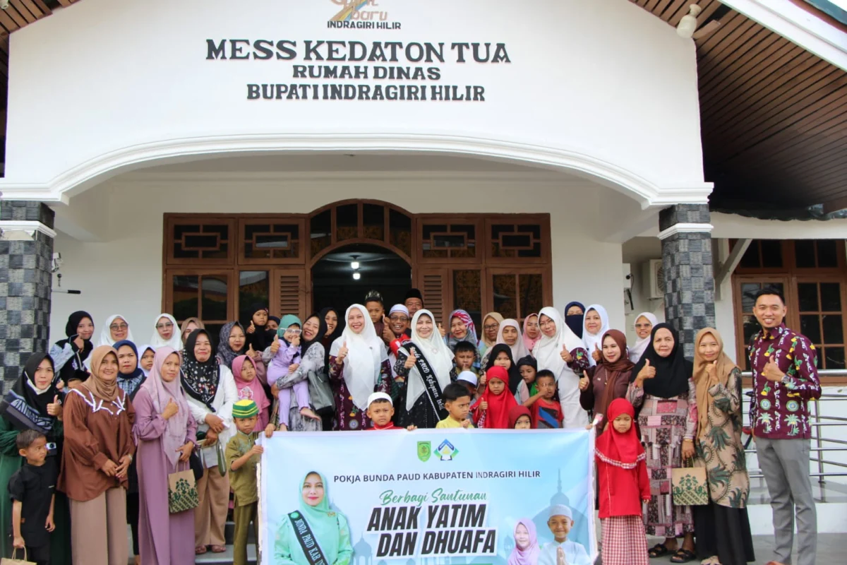 Penghujung Ramadan, Pokja Bunda PAUD Inhil Salurkan Santunan untuk Anak Yatim dan Dhuafa