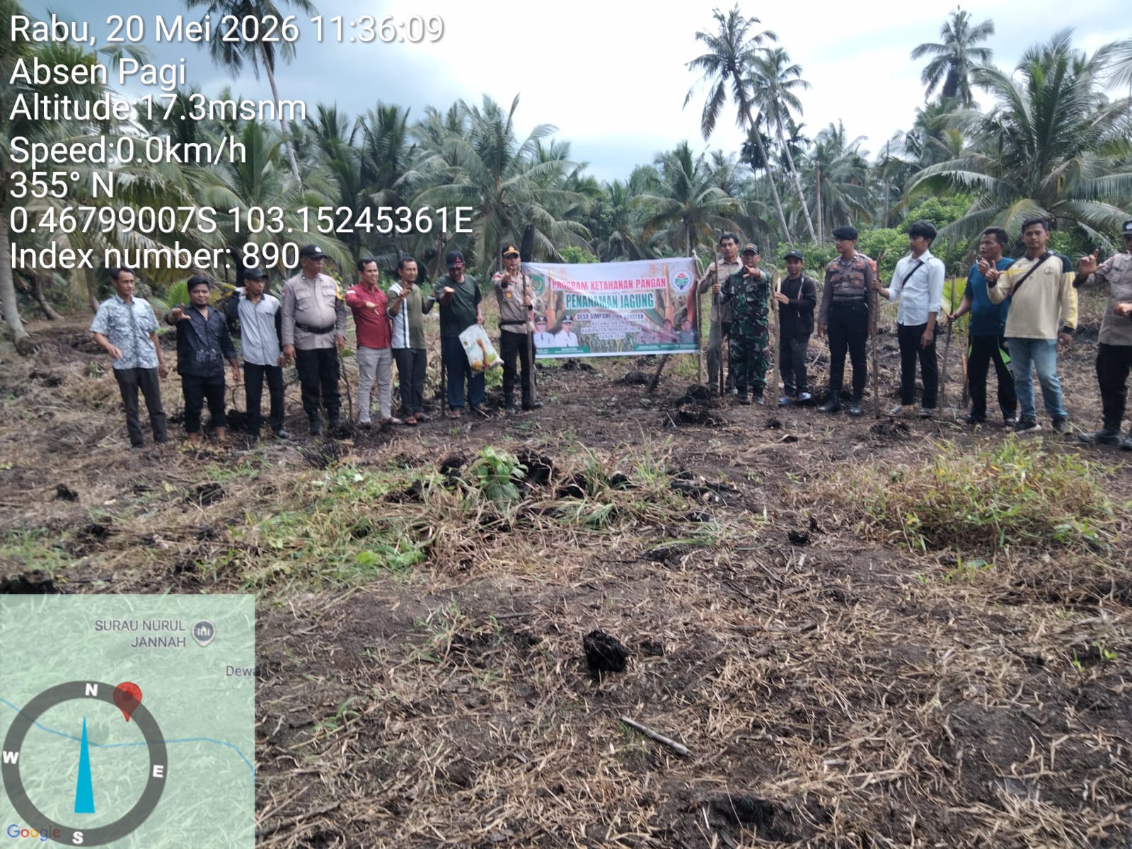 Polsek Enok Gelar Tanam Jagung Perdana Kwartal II di Simpang Tiga Darat Demi Perkuat Ketahanan Pangan Nasional