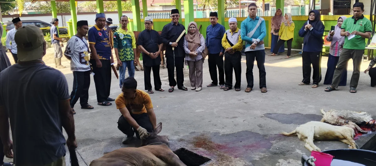Kemenag Inhil Gelar Ibadah Kurban 1447 H, Potong 4 Sapi dan 2 Kambing