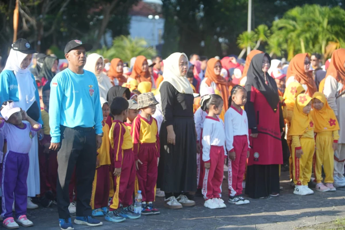 Peserta Hardiknas Inhil Antusias Ikuti Pencanangan dan Jalan Santai
