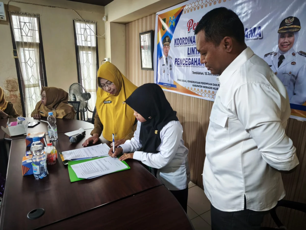 Sinergi Lintas Sektor, Kemenag Inhil Teken MoU Pencegahan Kekerasan Perempuan dan TPPO