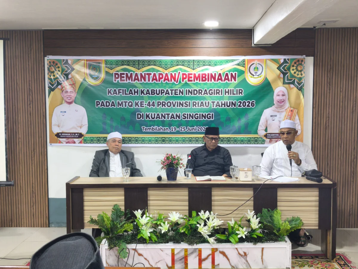 ‎Matangkan Persiapan, Kakan Kemenag Inhil Motivasi Kafilah MTQ Kab. Inhil