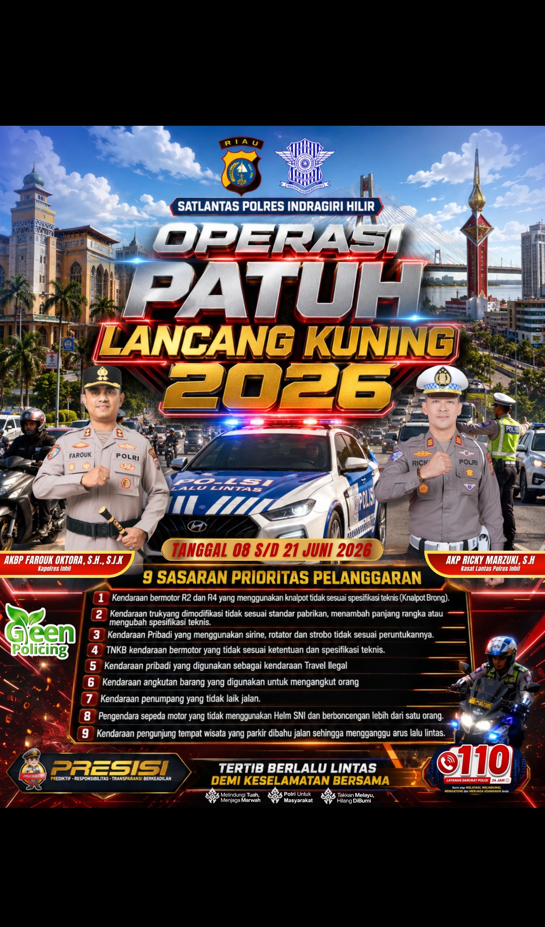 Ingat !!! Tanggal 8 Sampai 21 Juni 2026 Operasi Patuh Lancang Kuning