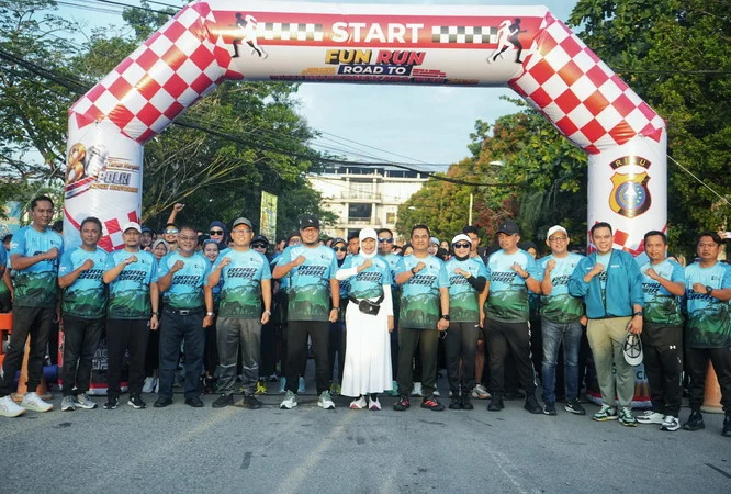 Ketua DPRD Inhil Hadiri Road To Bhayangkara Run, Perkuat Sinergi Sambut Hari Bhayangkara ke-80