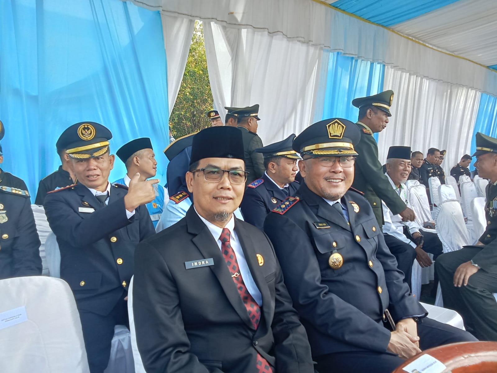 Sinergi Jaga Kamtibmas, Kasubbag TU Kemenag Inhil Hadiri Upacara HUT Ke-80 Bhayangkara